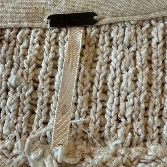 Free People cotton Cream Cropped knit Sweater — small - Picture 5 of 6
